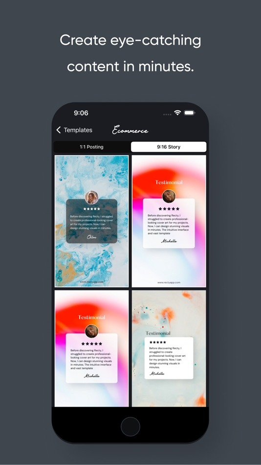#4. Recty: Social Post Design (iOS) 由: The Visualization