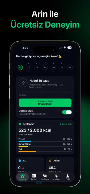 Arin: Aralıklı Oruç ve Diyet screenshot 1