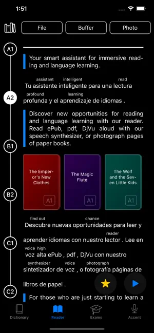 Spanish: dictionary, CEFR exam screenshot 3