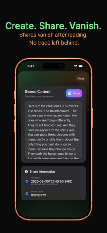 sharestuff: one-time sharing Screenshot 4 of 4