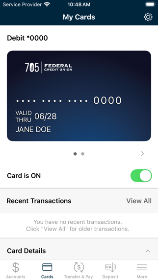 705 FEDERAL CREDIT UNION Screenshot