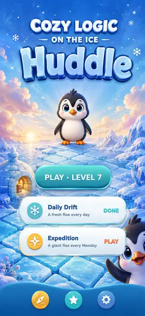 Huddle: Penguin Logic Puzzle screenshot 1