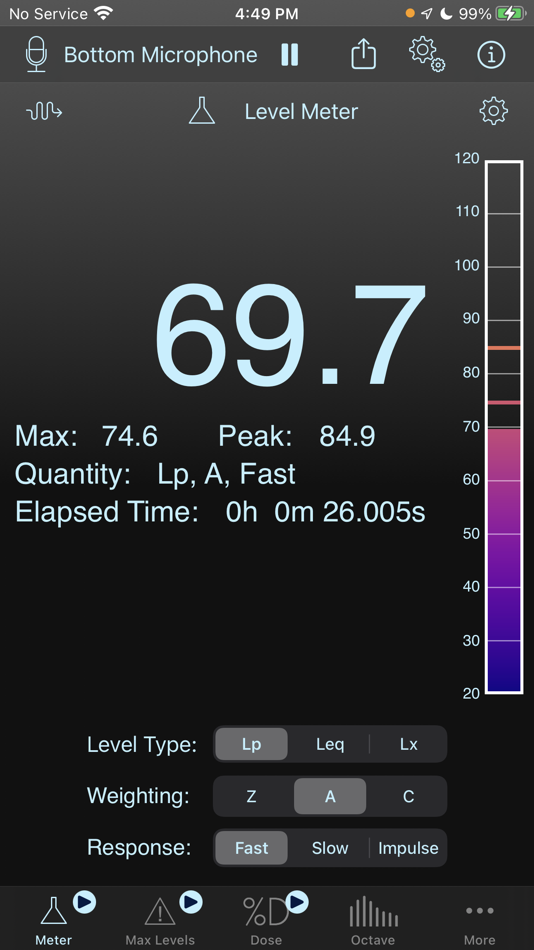 #2. SoundMeter X (iOS) 来自: Faber Acoustical, LLC