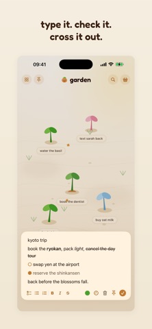 spudnote: calm notes iPhone screenshot