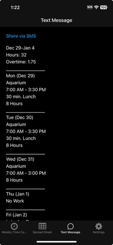 Weekly Time Screenshot 3 of 6