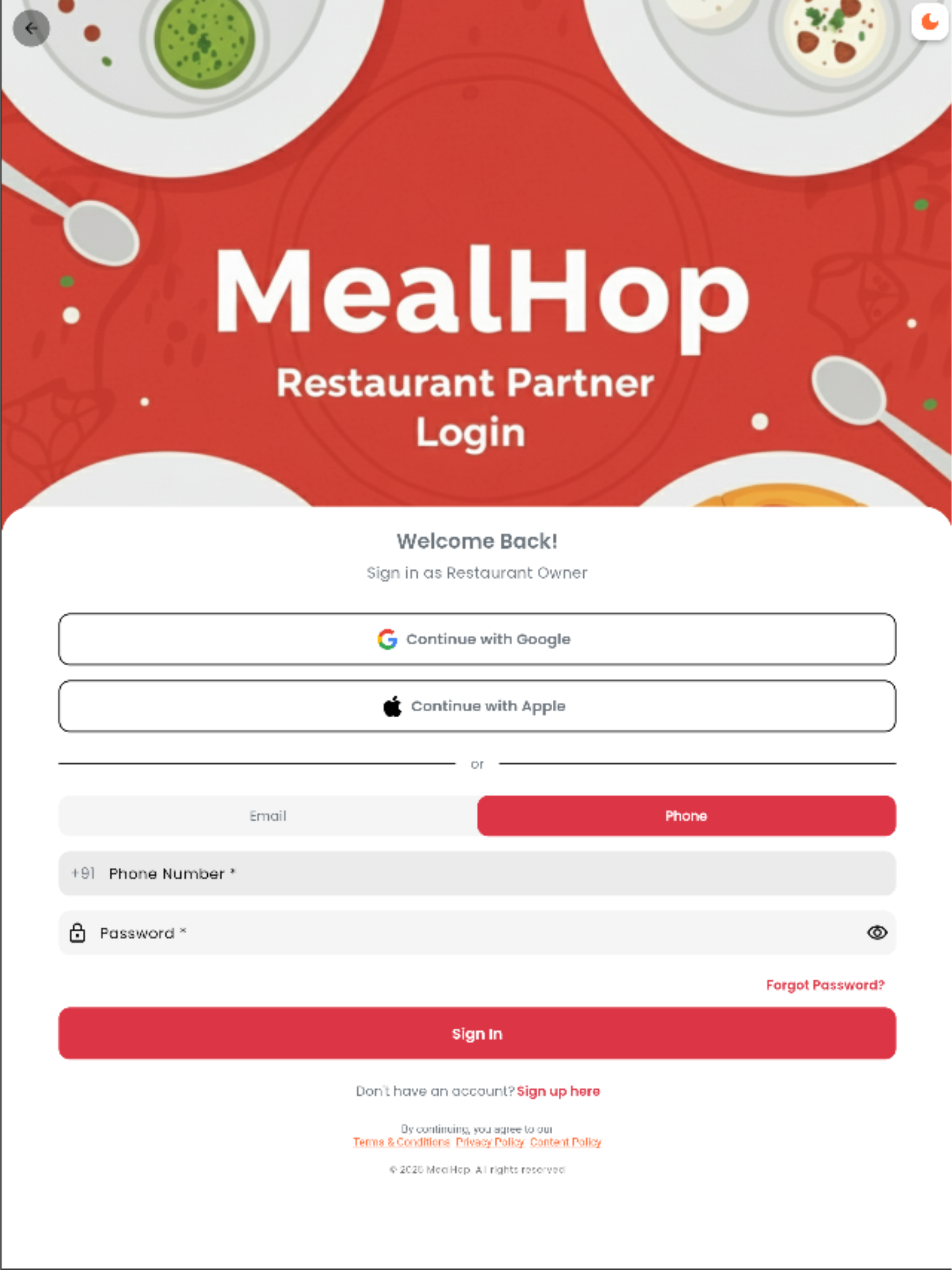 MealHop: Food Delivery