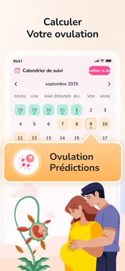 Capture d'écran de Suivi Des Règles Calendrier sur iPhone 2