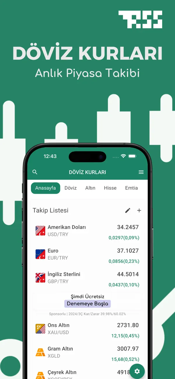 Screenshot #1 pour Döviz Kurları Canlı Dolar Euro