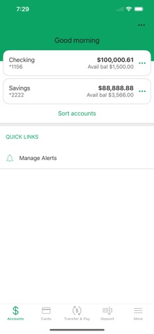 Racine Home National Bank iPhone screenshot