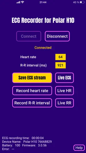 ECG Recorder for Polar H10 screenshot 4