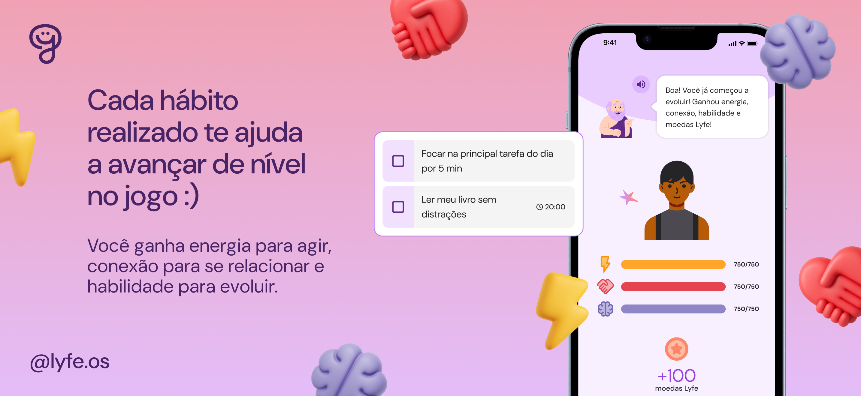 LyfeOS: Rotina diária & hábito