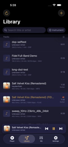 fidelplayer: Hi-Res Audio Screenshot 5 of 8