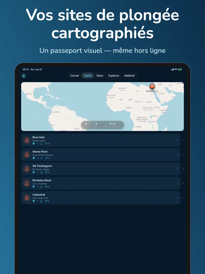 Bottomtime sur iPad : capture d’écran 4 sur 8
