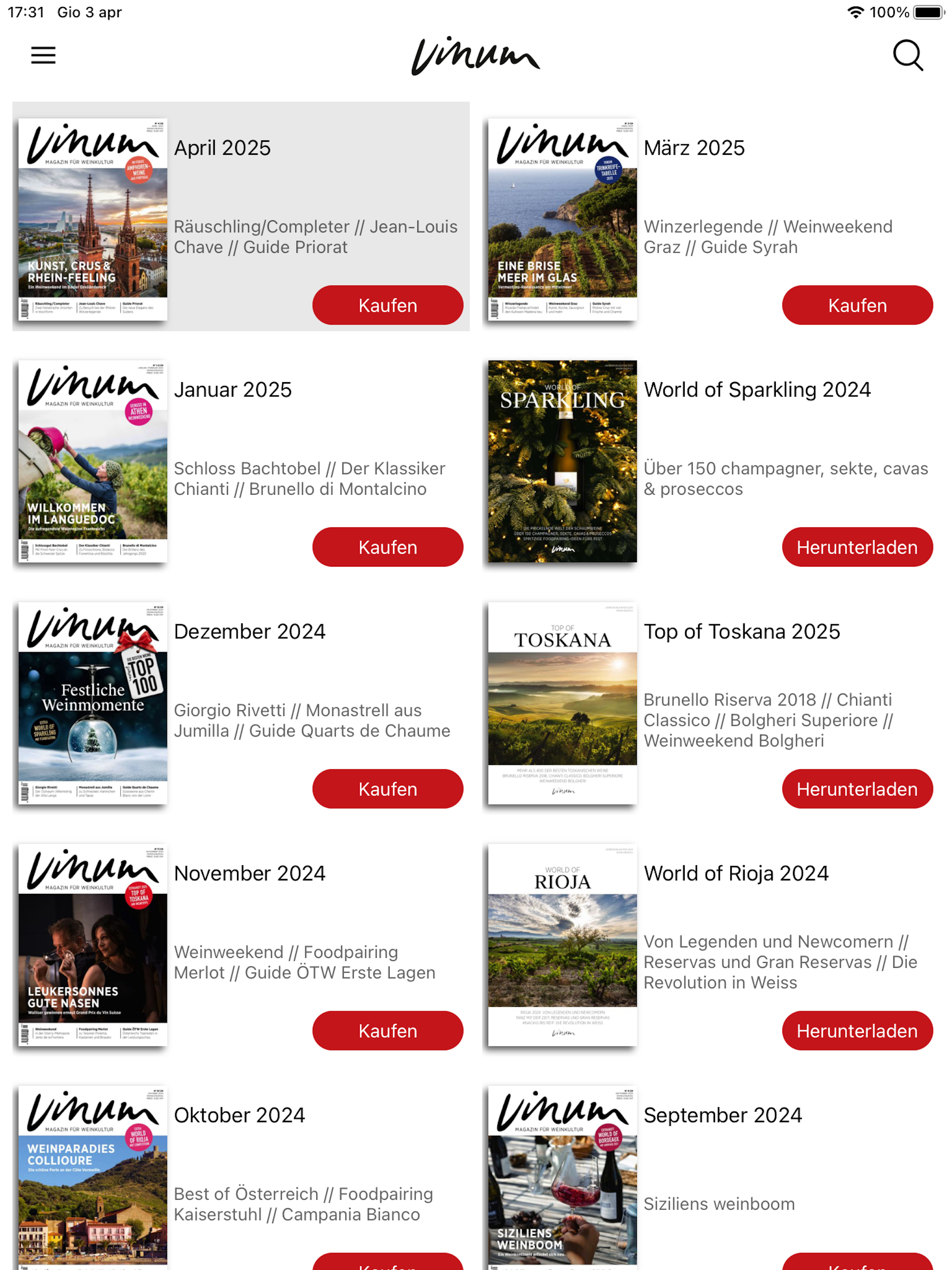 VINUM Weinmagazin CH