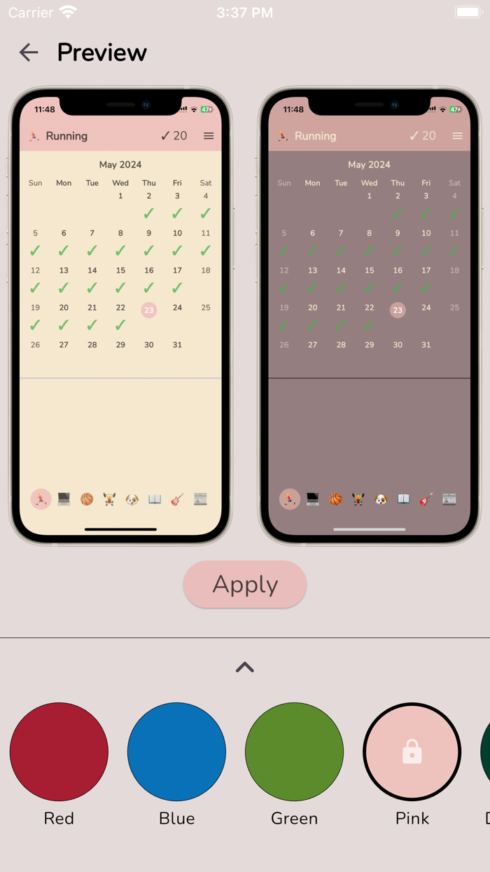 Check Calendar - Habit Builder