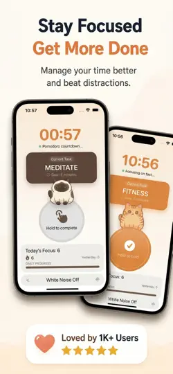 Capture d'écran de Focus Cat: Focus Timer & To-Do sur iPhone 2