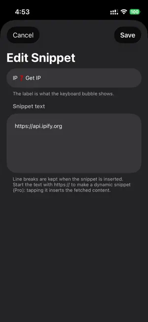 Snippet KB - Paste Keyboard screenshot 3