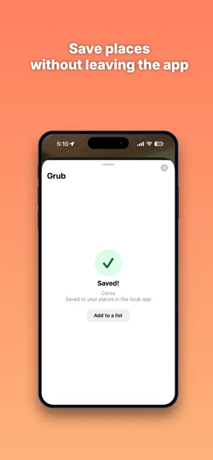 Grub: Save Spots to Eat screenshot 2