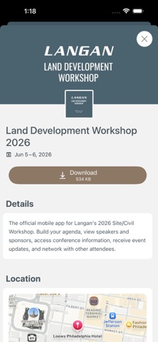 Langan Events Hub Screenshot 1 of 3
