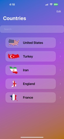World Guide App screenshot