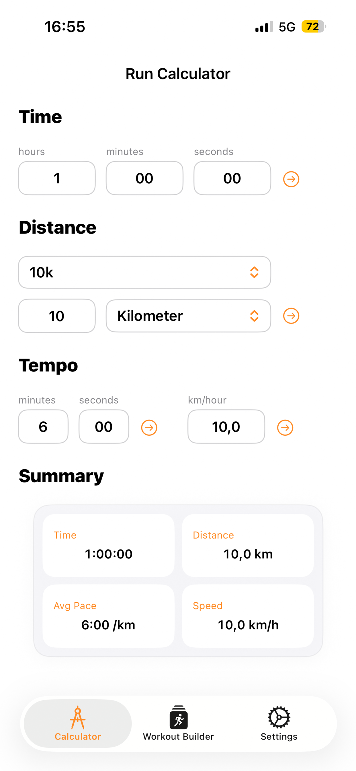 Run Pace Calculator