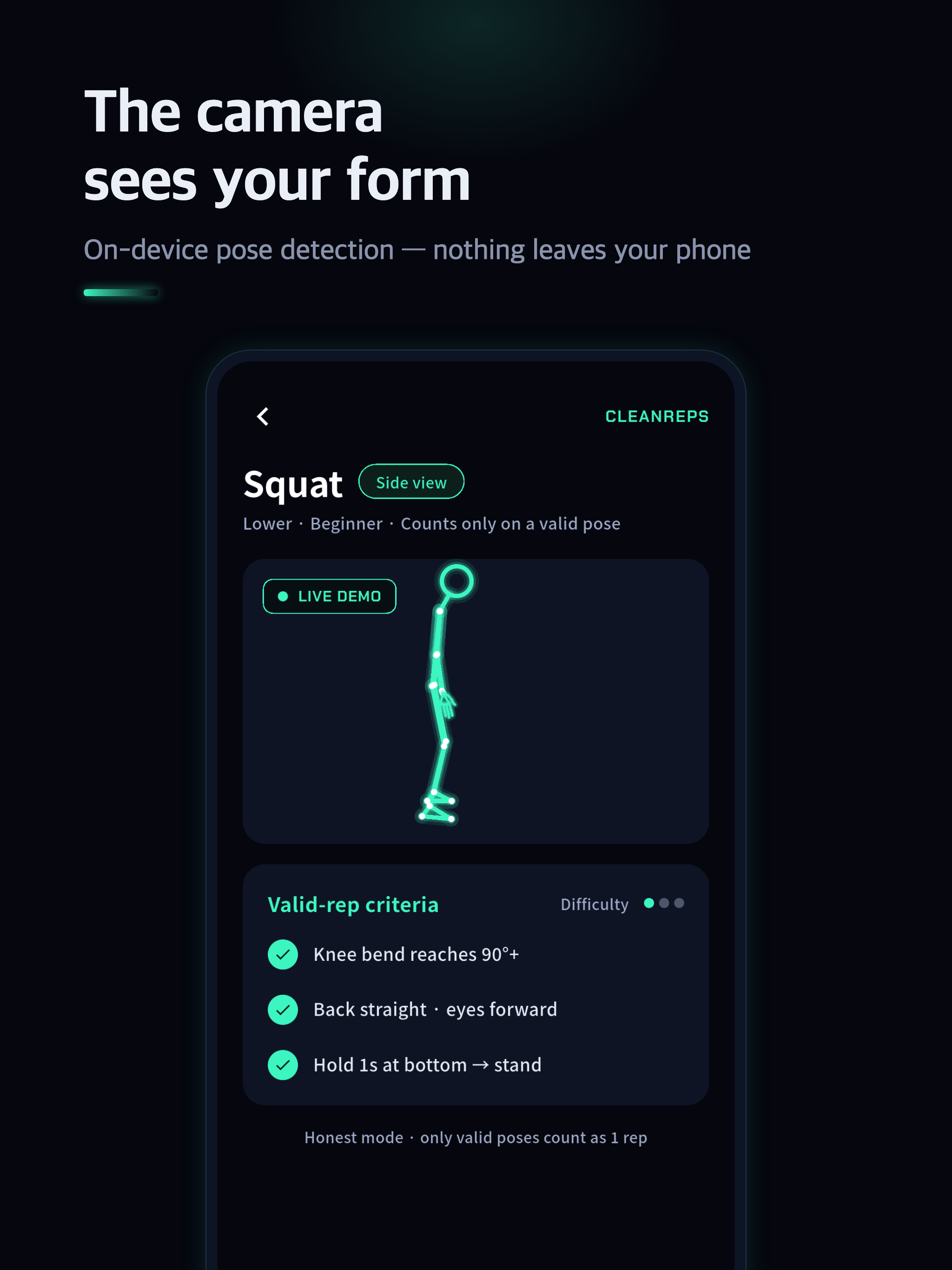 CleanReps: Motion Rep Counter screenshot 7
