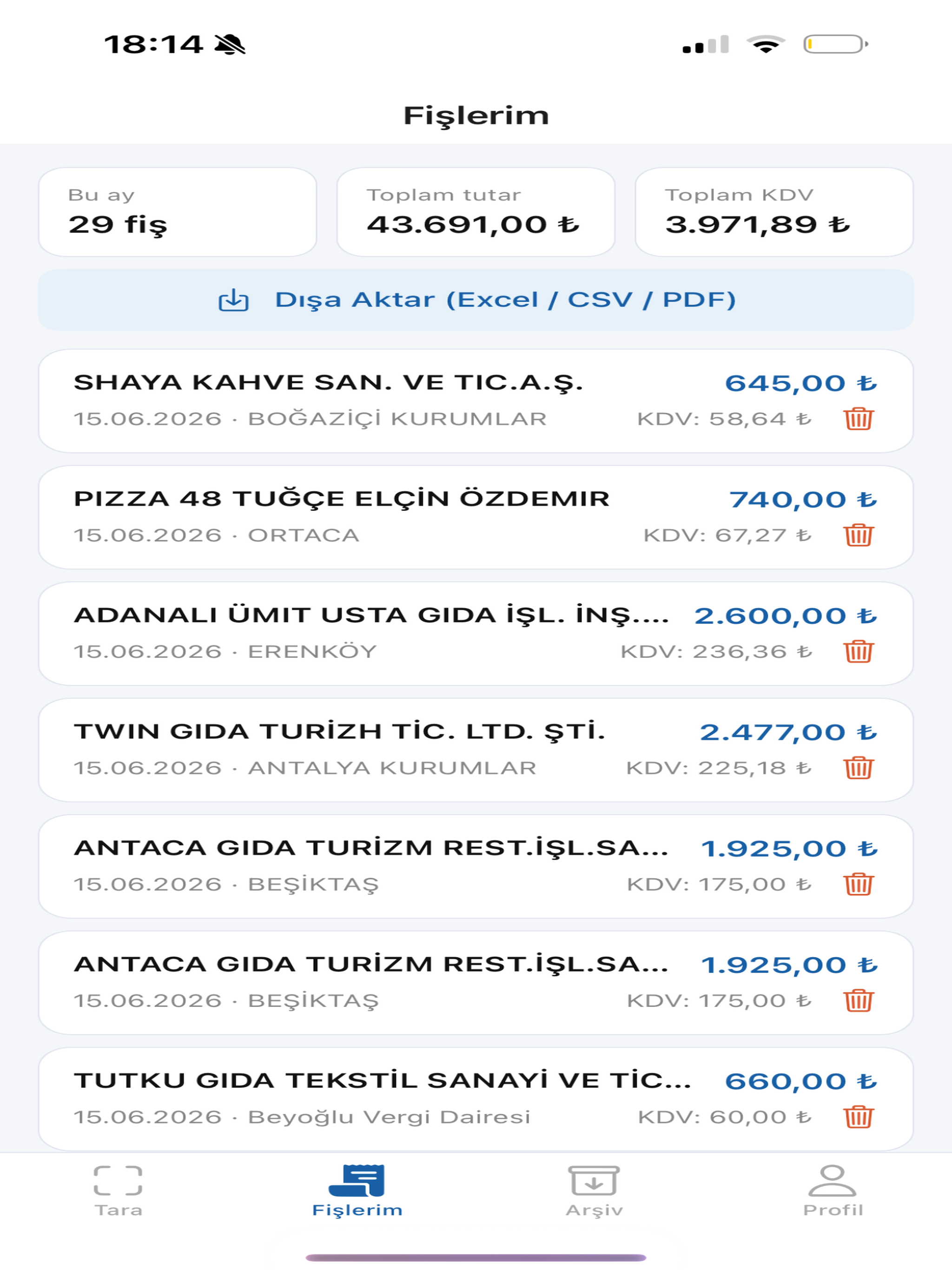 Fişim | Tara, Kaydet, Gönder screenshot 8