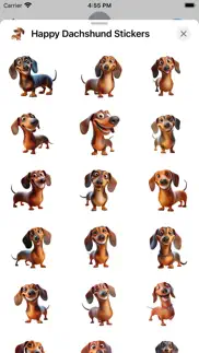 happy dachshund stickers iphone screenshot 1