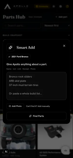 Apollo Companion: Car Builds screenshot 4