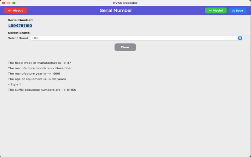 HVAC Decoder app screenshot 3