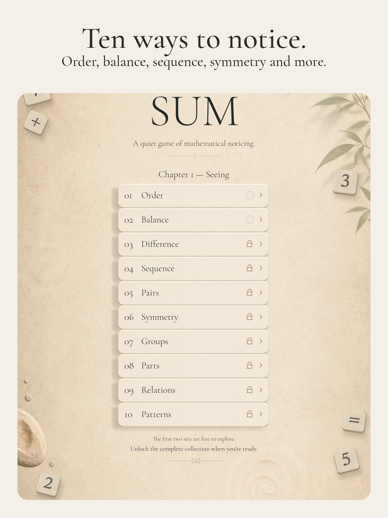 Screenshot 5 of SUM — Quiet Maths Puzzles