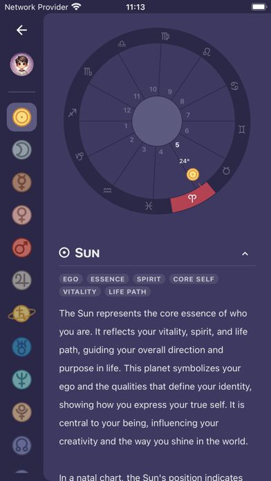 Horos - Birth Chart Screenshot