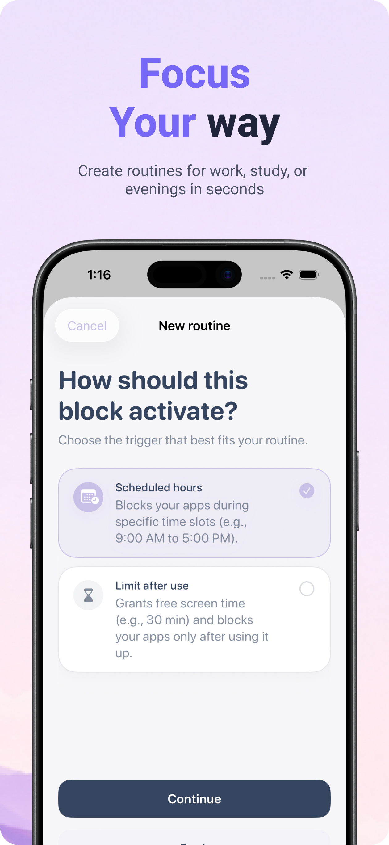 Luma: App & Site Blocker screenshot 5