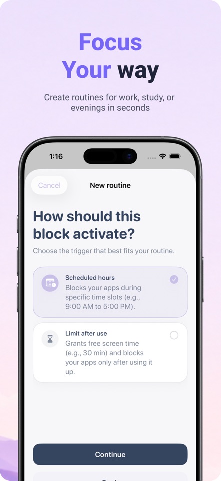 Luma: App & Site Blocker screenshot 5