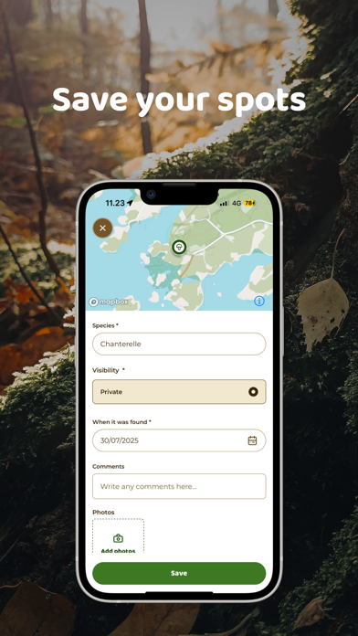 Mushroom Spot: mushroom map iPhone screenshot 3 - Lifestyle app
