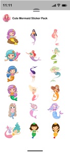 Cute Mermaid Stickers Pack screenshot #4 for iPhone