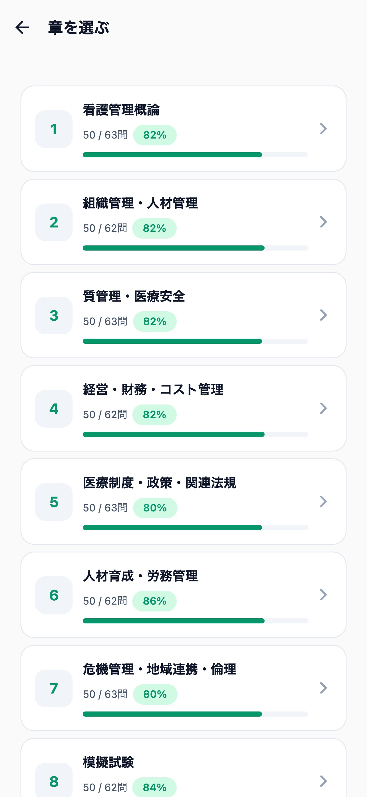 Screenshot 2 of 認定看護管理者対策 500問