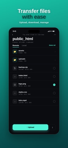 Flux – FTP & WebDAV iPhone screenshot