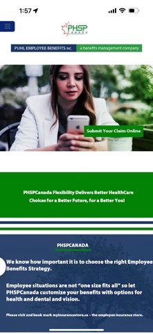 PHSPCanada Employee Benefits iPhone screenshot