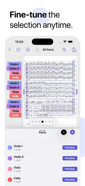 Partifier: extract score parts screenshot 3