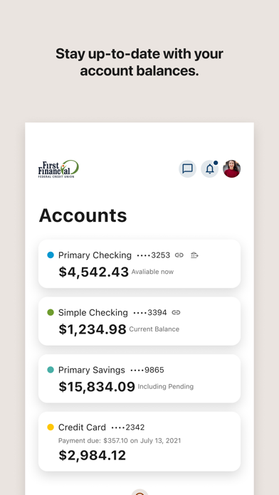 Screenshot 3 of FirstFinancial Mobile Banking App