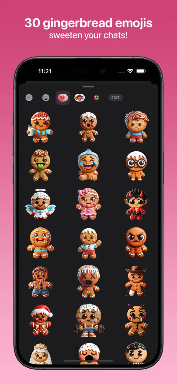 Gingerbread Emojis Screenshot 3