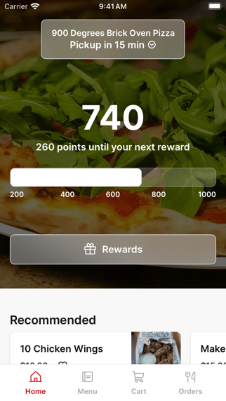 900 Pizza iPhone screenshot 1 - Food & Drink app