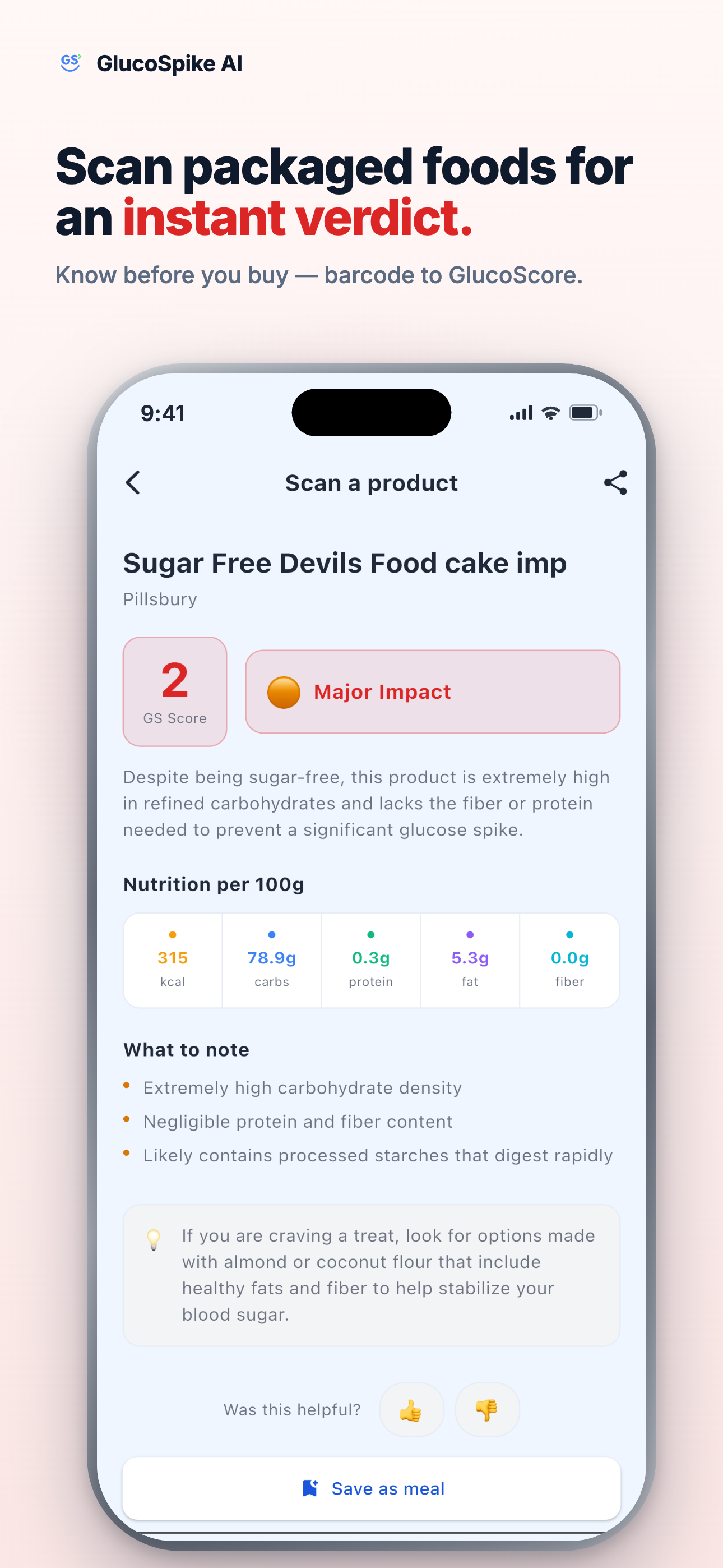 GlucoSpike Diabetes Food Coach
