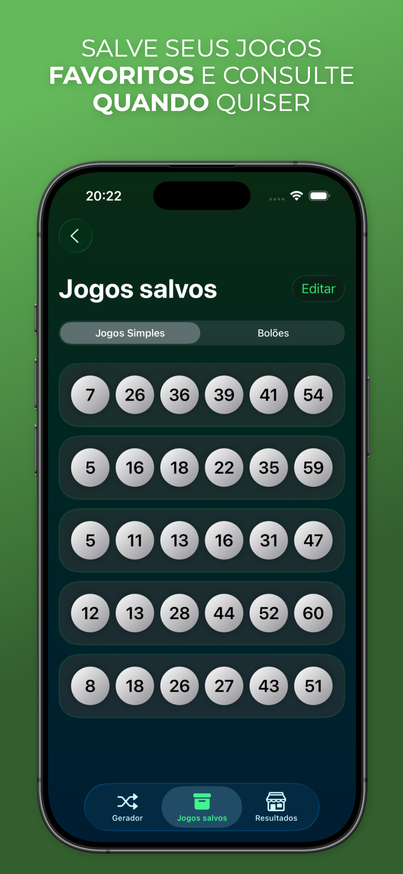 Gera-Loteca - Gerador de Jogos