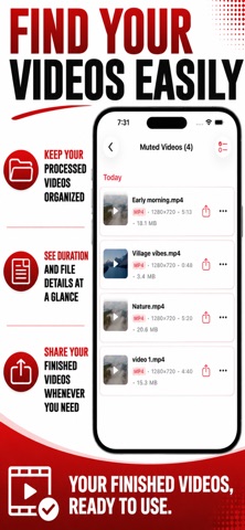 Video Sound Remover Pro iPhone screenshot