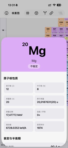 核素图 (Nuclide Chart) screenshot