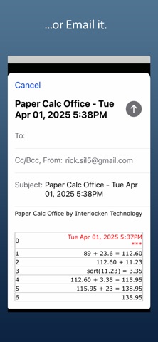 Paper Calc Office screenshot