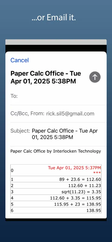 Paper Calc Office screenshot 3 of 6
