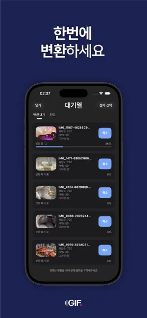 GIFdot: 움짤만들기 - 한번에 변환&고화질&스티커 iPhone screenshot 4